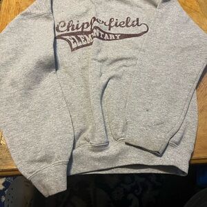Gildan Gray Sweatshirt with Maroon Design